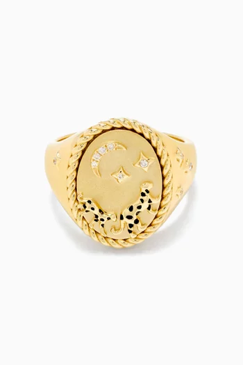 The Savannah Signet Ring in 9kt Gold