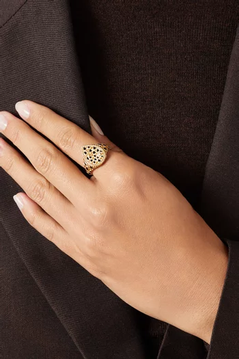 خاتم لينيكس كلاسيكي بتصميم كمثرى ذهب عيار 9