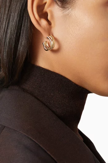 Diamond Hoop Earrings in 9kt Gold