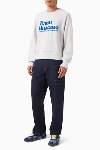 Elbow-patch Sweatshirt in French Terry