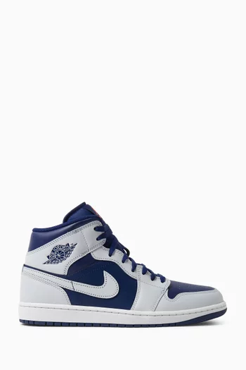 Air Jordan 1 Mid Sneakers in Leather