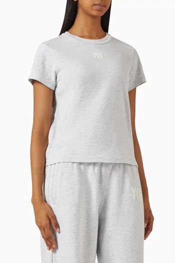 تي شيرت بشعار الماركة بتصميم منفوخ جيرسيه