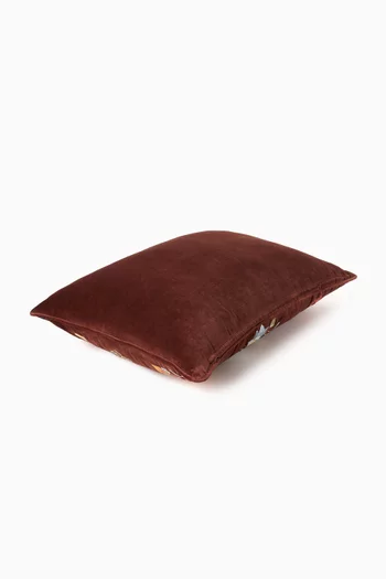 Botanical Cushion in embroidered Velvet