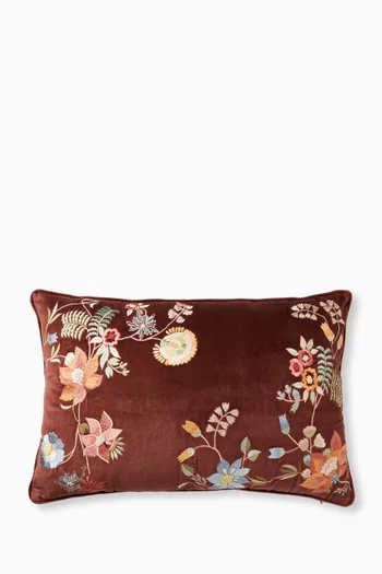 Botanical Cushion in embroidered Velvet