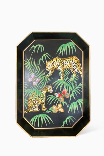 صينية بنقشة حيوانات مرسومة يدويًا حديد