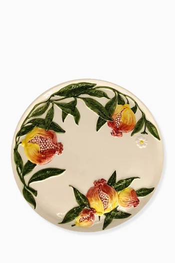 Pomegranate Charger Plate in Hand-painted Ceramic