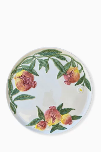 Pomegranate Cake Stand in Hand-painted Ceramic