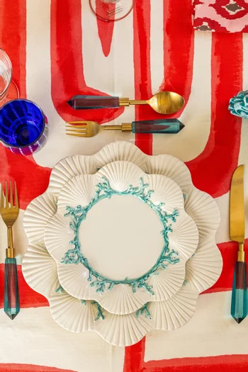 طبق سلطة سان جاك خزف بطلاء يدوي