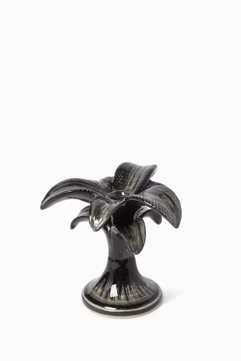 Small Palm Candlestick Holder in Ceramic