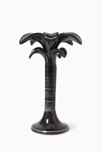 Medium Palm Candlestick Holder in Ceramic
