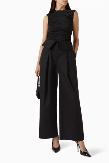 بنطال باك تو مي قماش بدل