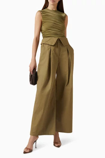 بنطال باك تو مي قماش بدل