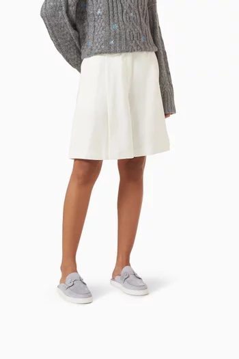 Chanme Donna Loafer Mules in Grained Nubuck
