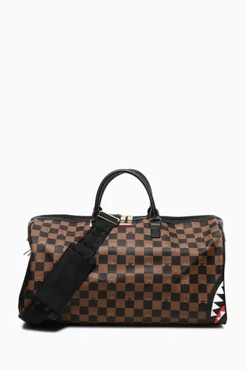 حقيبة دفل بنقشة مربعات 2 بملمس بارز