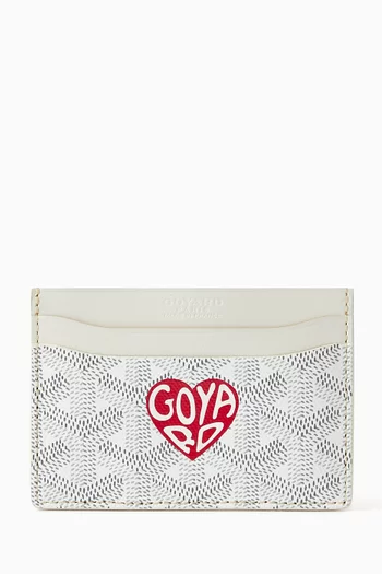 Unused Limited Edition Saint Sulpice Card Wallet in Goyardine Canvas