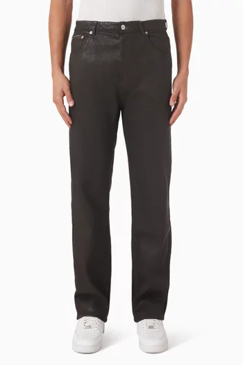 Wax Coated Jeans in Denim