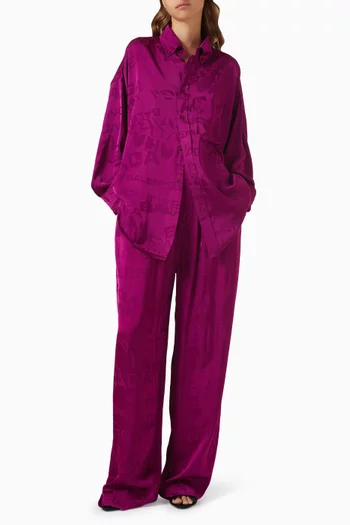 Pyjama Pants in Jacquard-viscose