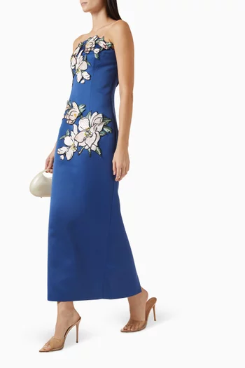 Ava Applique Floral Maxi Dress