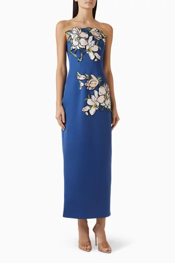Ava Applique Floral Maxi Dress