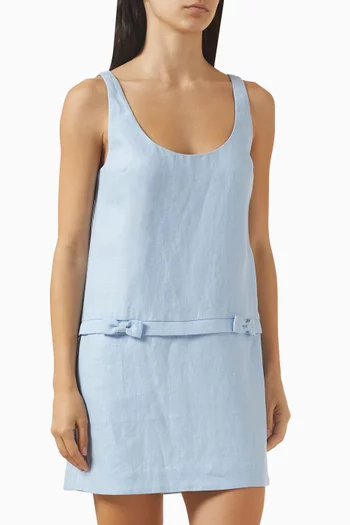 Harper Mini Dress in Linen