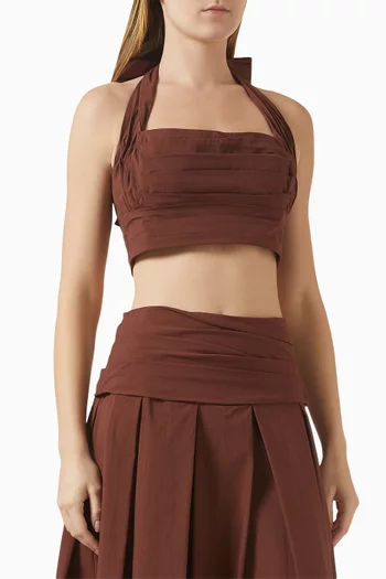 Campbell Halter Top in Cotton-blend