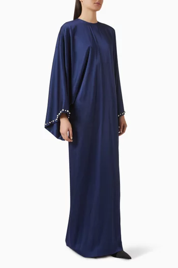 Pearl-embellished Dress in Satin