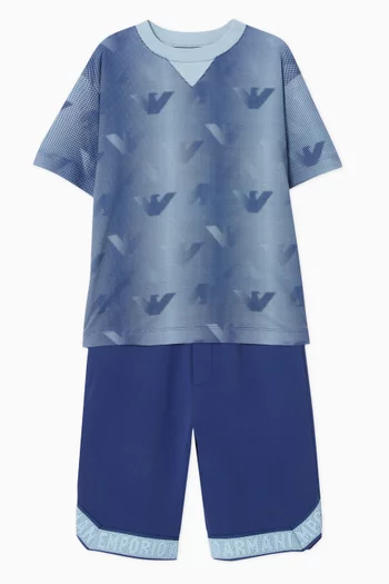 Eagle Logo T-shirt & Shorts Set