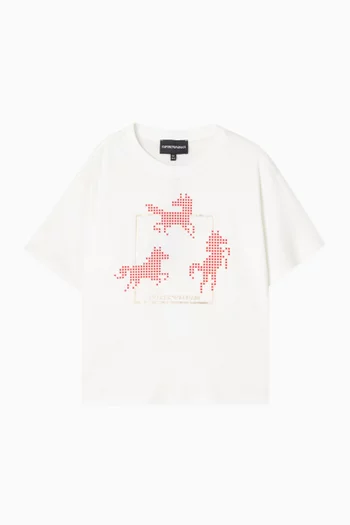 Horse Fantasy-print T-shirt in Cotton