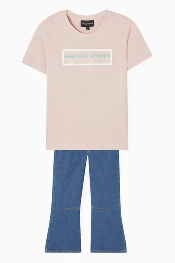 Logo Text T-shirt in Cotton