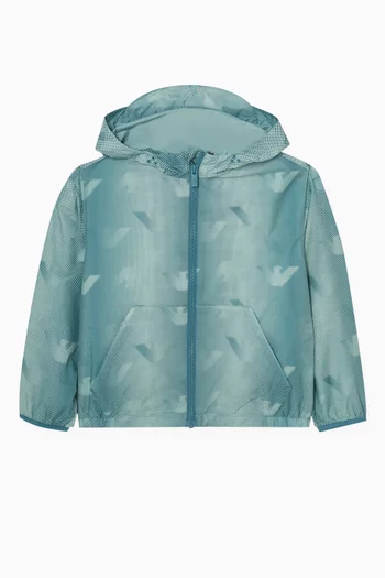 Eagle Logo-print Hoodie in Nylon