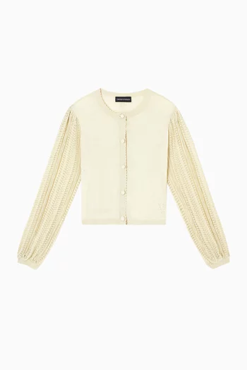 Metallic Thread Cardigan in Knit