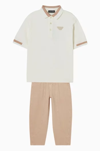 بنطال جينز مطرز بشعار الماركة دينم