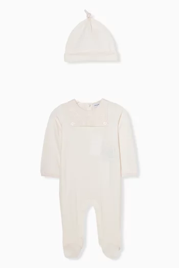Eagle Logo Sleepsuit & Beanie Set