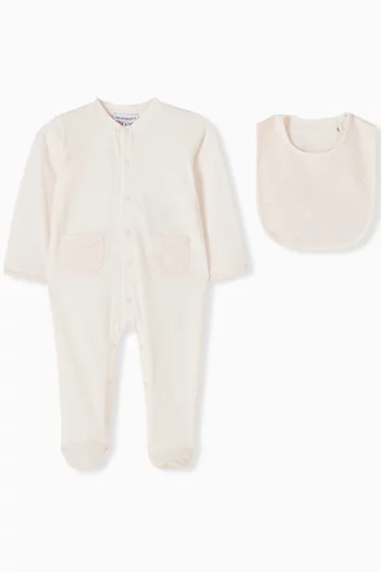 Eagle Logo Sleepsuit & Bib Set