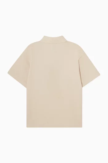 تي شيرت بولو قطن بشعار الماركة