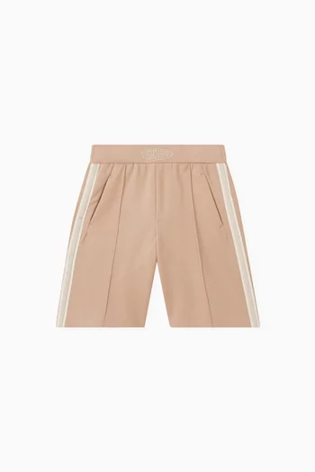 شورت بطبعة شعار الماركة قطن