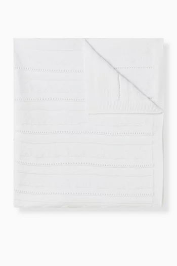 بطانية بشعار الماركة وخطوط أفقية