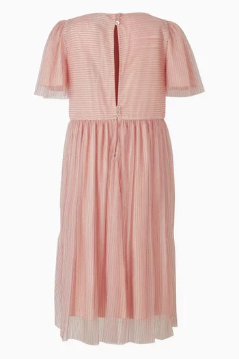 فستان مخطط تول