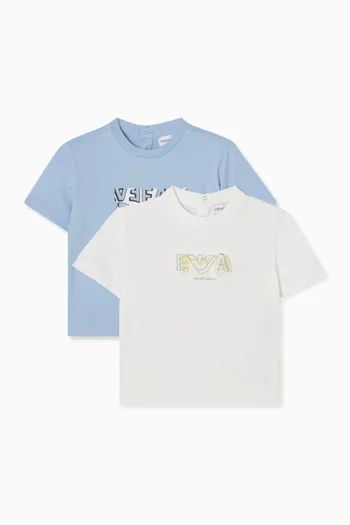 طقم تي شيرتات قطن، 2 قطع