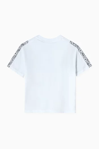 تي شيرت بطبعة شعار الماركة قطن جيرسيه