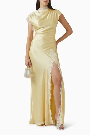 فستان مارثا بأشرطة دانتيل