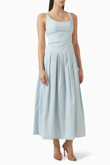 فستان جيزيل بفتحة قطن بوبلين