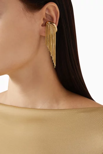 Issa Single Ear Cuff in 12kt Gold-plated Brass