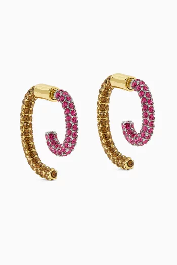 Luna Pavé Mini Earrings in 12kt Gold-plated Brass