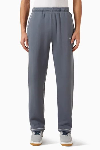 بنطال رياضي بحياكة معكوسة وشعار الماركة قطن