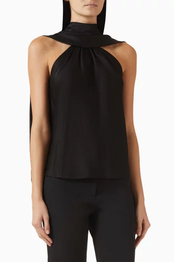 Scarlett Cape Top in Satin