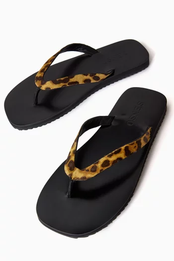 Xeo Flip-flops in Pony Hair