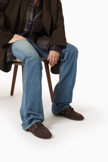 حذاء بو سهل الارتداء مفتوح من الخلف شمواه