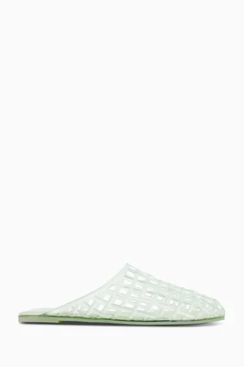 حذاء مفتوح جيسي بكعب مسطح مطاط