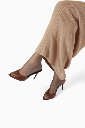 Babylone 90 Mules in Smooth Leather